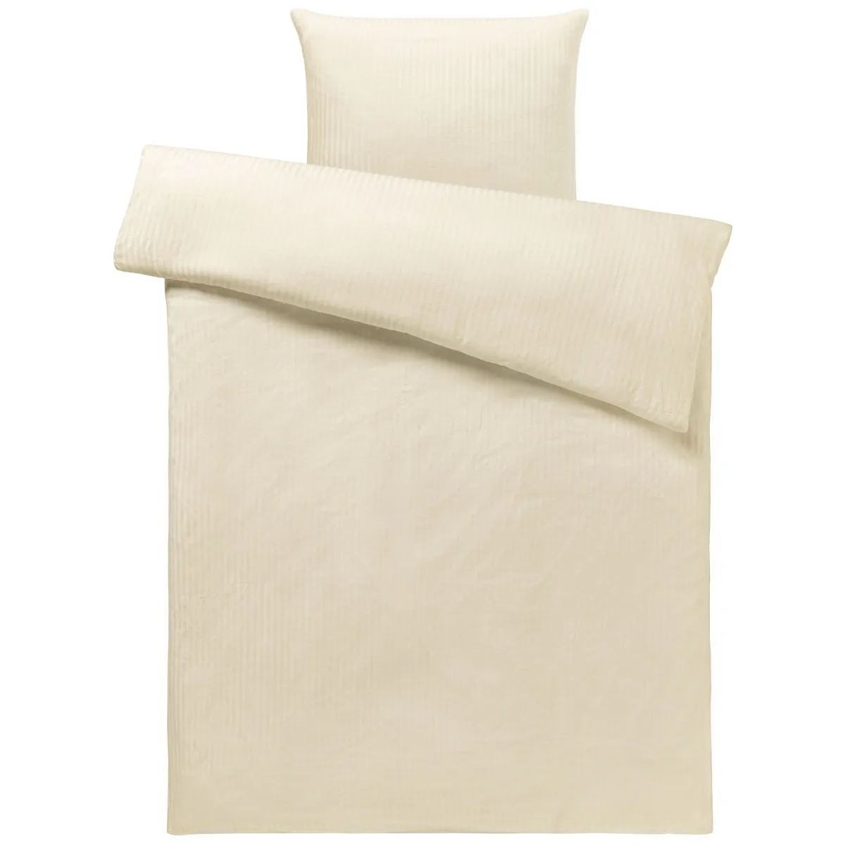 PULSIVA Set copripiumino e federa Satina 10 mm; 160x210 cm (LxL), 65x100 cm (LxL); champagne - immagine 1