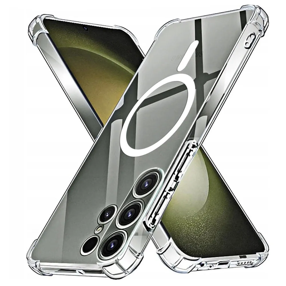 Custodia MagSafe per Samsung Galaxy S23 Ultra S918, Techsuit, Antiurto, Trasparente - immagine 1