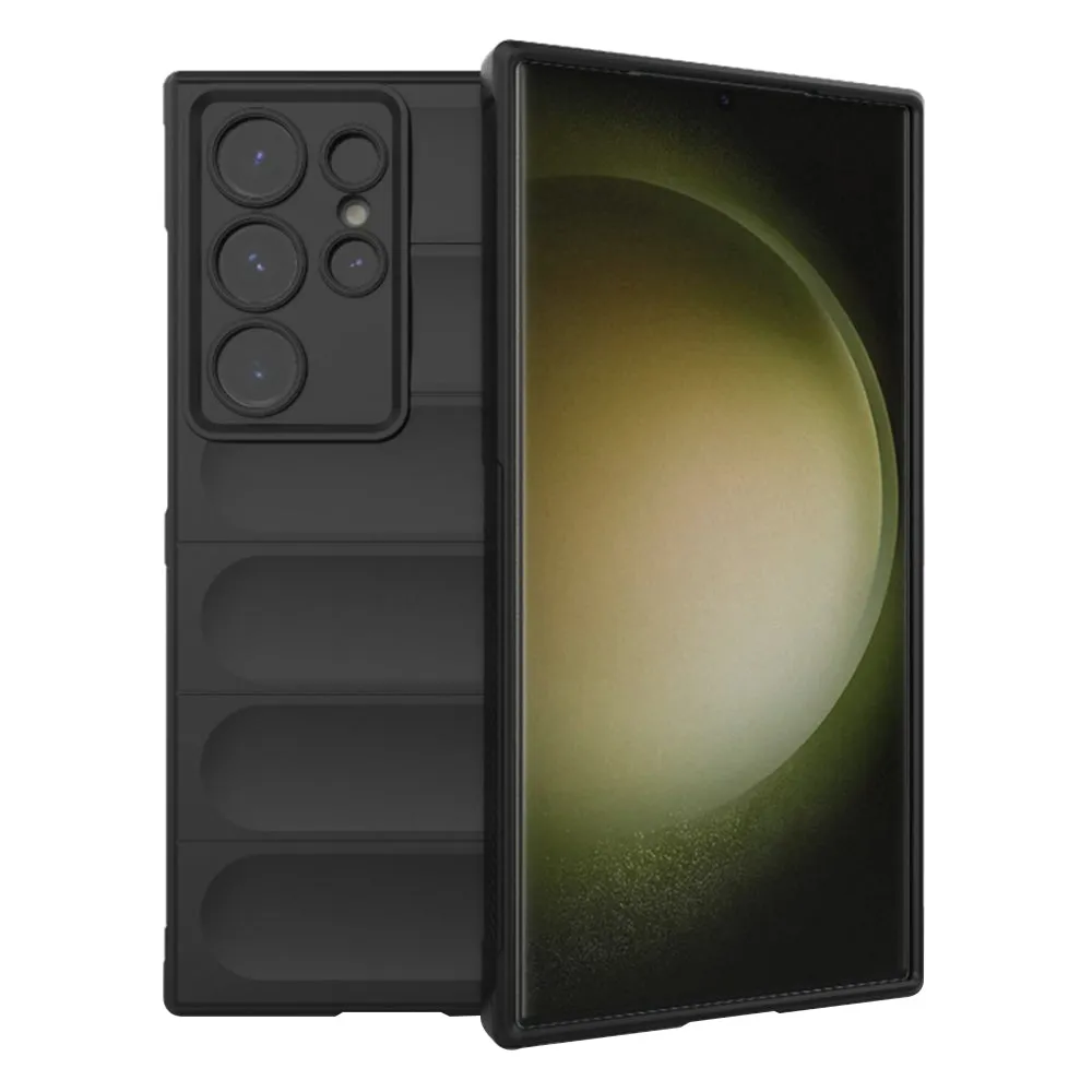 Custodia per Samsung Galaxy S23 Ultra S918, Techsuit, Magic Shield, Nera - immagine 1