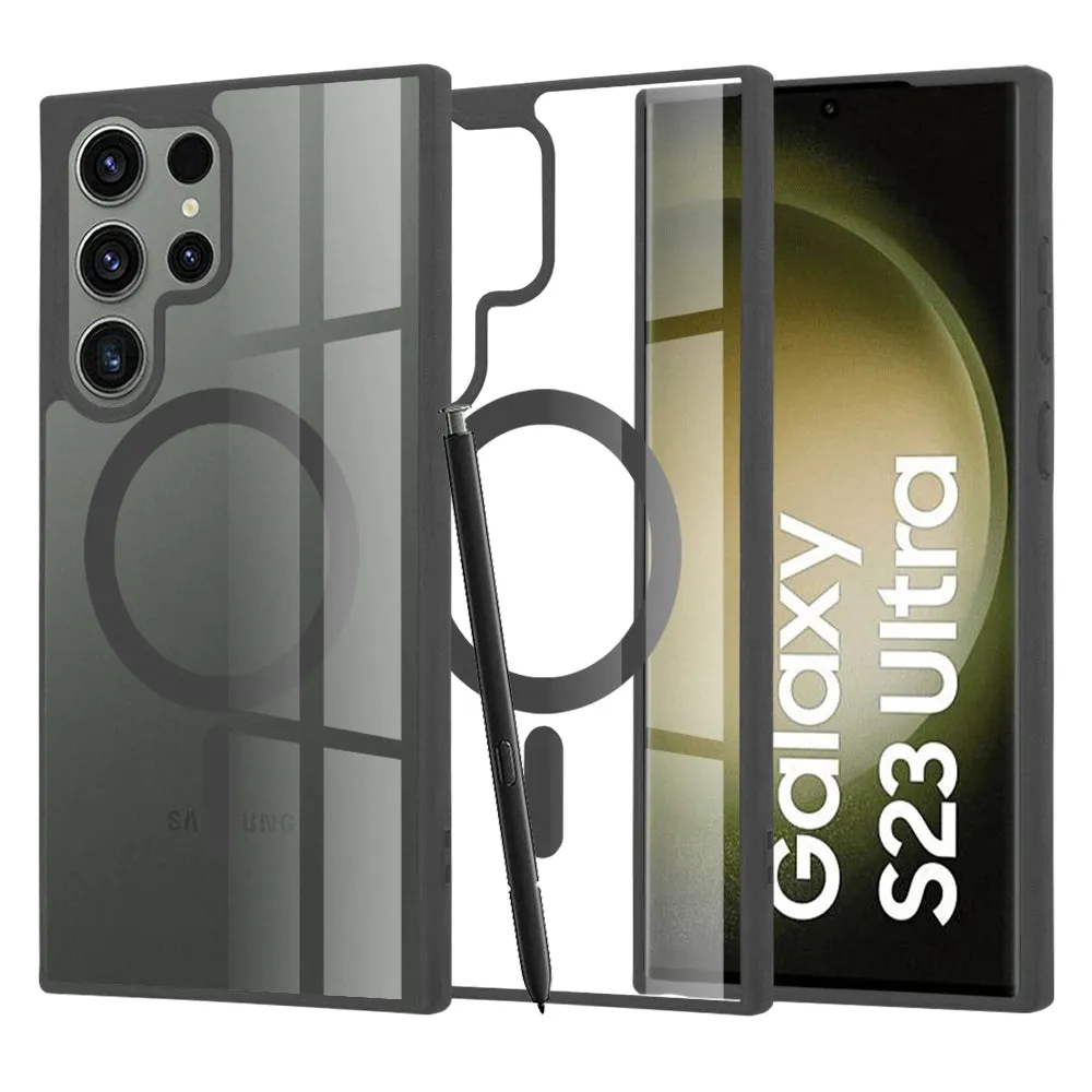Custodia MagSafe per Samsung Galaxy S23 Ultra S918, Techsuit, Pro, Nera - immagine 1