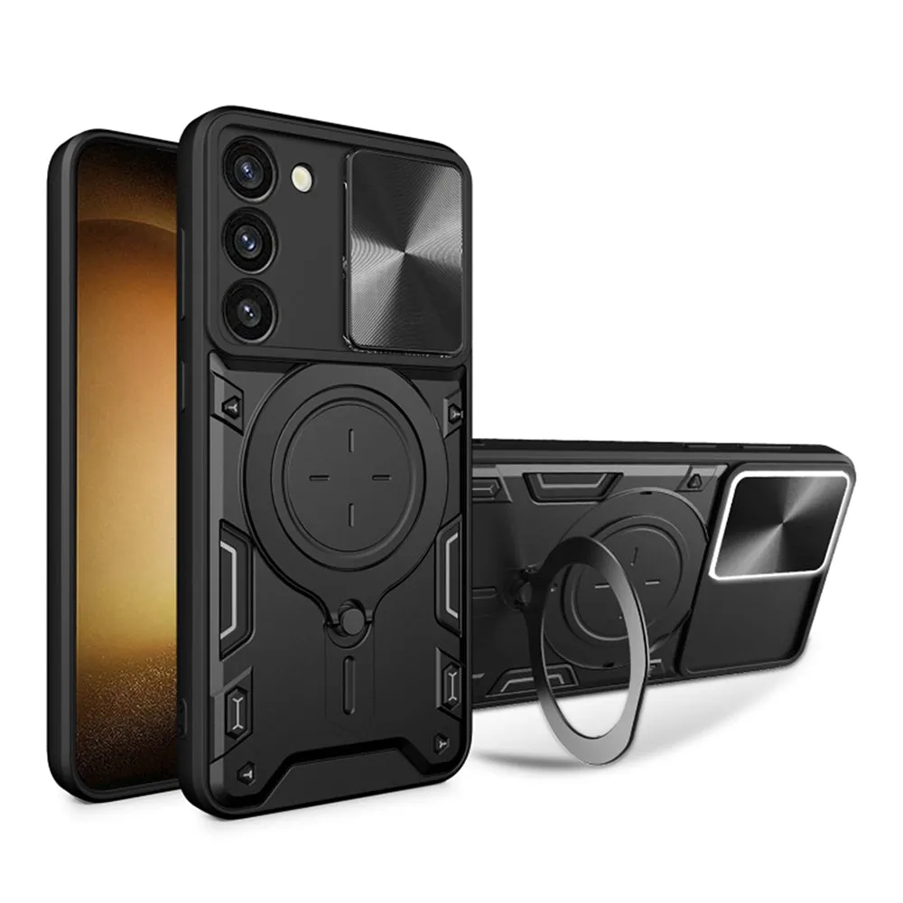 Custodia per Samsung Galaxy S23 S911, Techsuit, CamGuard Pro, Nera - immagine 1