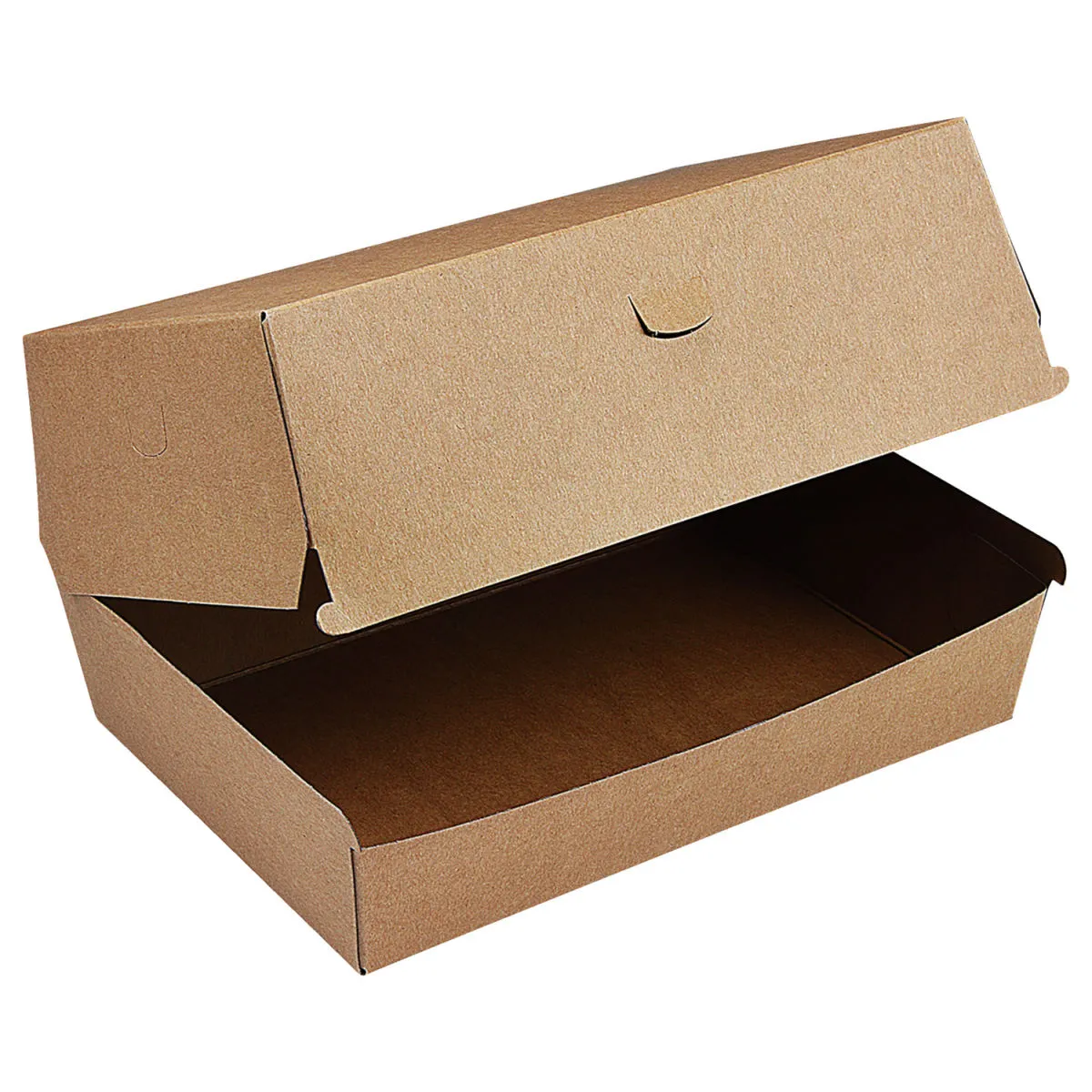 50x WIMEX Scatola per hamburger con protezione per il grasso; 19.5x13.5x10 cm (LxLxH); marrone; 50 pz. / Pacco - immagine 1