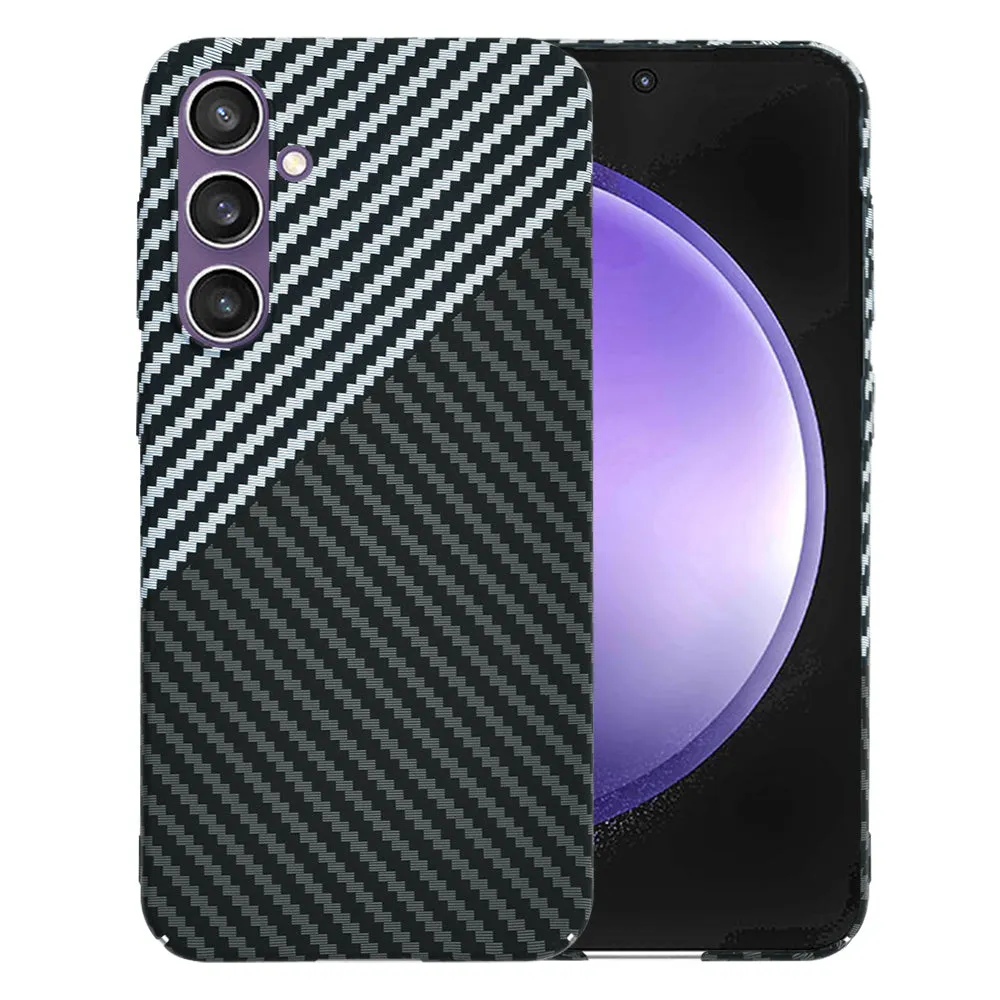 Custodia per Samsung Galaxy S23 FE S711, Techsuit, Carbonite FiberShell, Nero Grigio - immagine 1