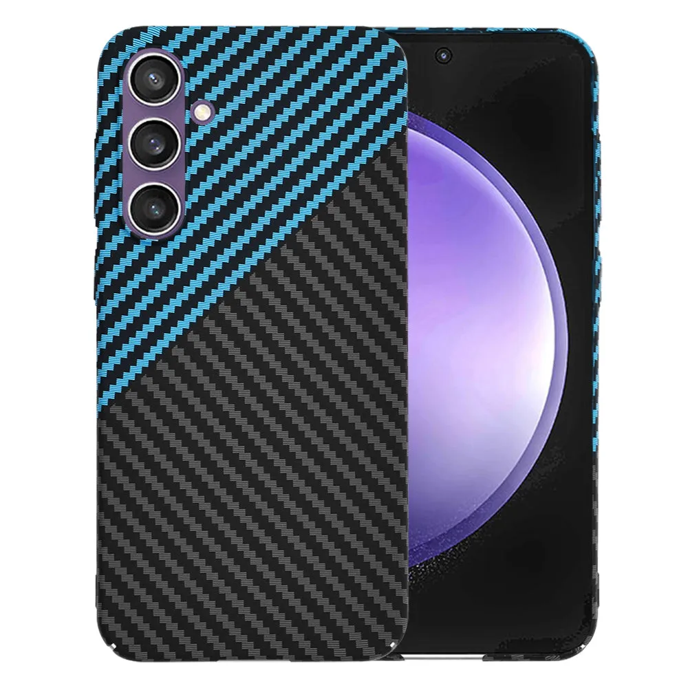 Custodia per Samsung Galaxy S23 FE S711, Techsuit, Carbonite FiberShell, Nero Blu - immagine 1