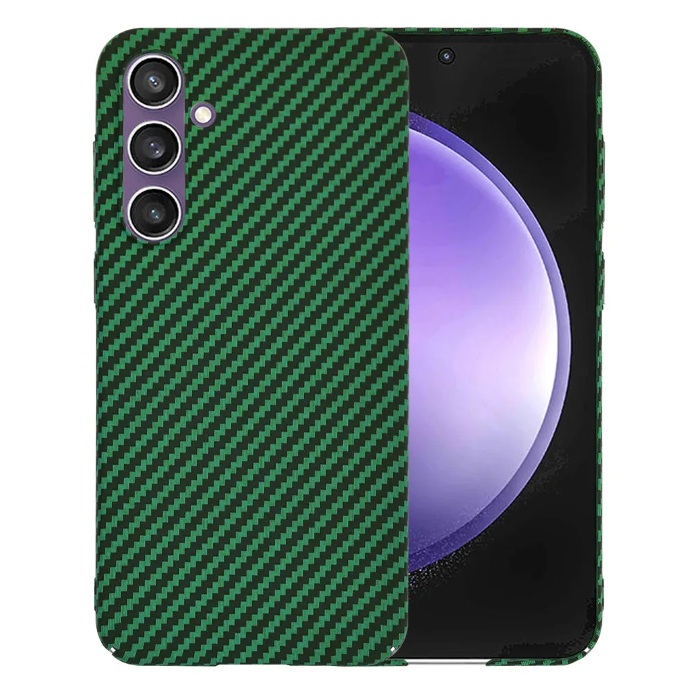 Custodia per Samsung Galaxy S23 FE S711, Techsuit, Carbonite FiberShell, Verde - immagine 1
