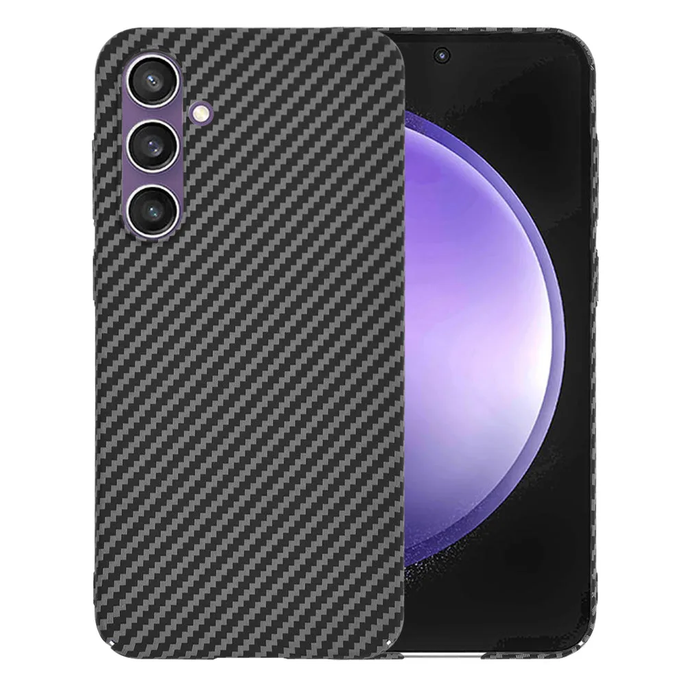 Custodia per Samsung Galaxy S23 FE S711, Techsuit, Carbonite FiberShell, Nera - immagine 1