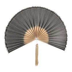 Ventaglio (1pz) NANKA Nero e Beige 0186338 - immagine 1