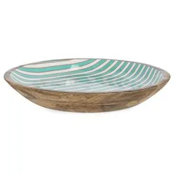 Centro tavola Legno (38x7cm) Righe THARA Verde 0550977 - immagine 1