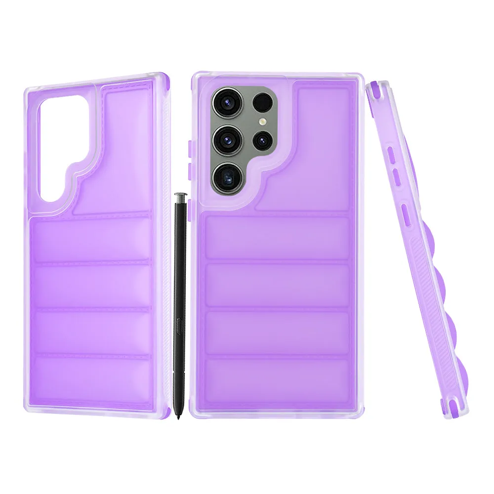 Custodia per Samsung Galaxy S23 FE S711, Techsuit, Wave Shield, Viola - immagine 1