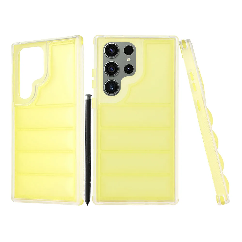 Custodia per Samsung Galaxy S23 FE S711, Techsuit, Wave Shield, Gialla - immagine 1