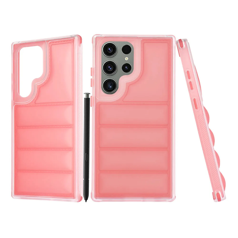 Custodia per Samsung Galaxy S23 FE S711, Techsuit, Wave Shield, Rossa - immagine 1