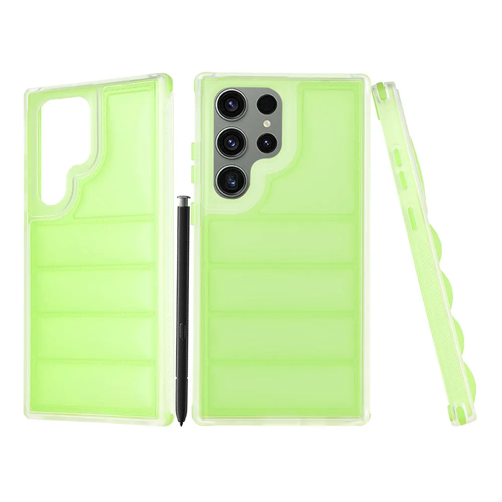 Custodia per Samsung Galaxy S23 FE S711, Techsuit, Wave Shield, Verde - immagine 1