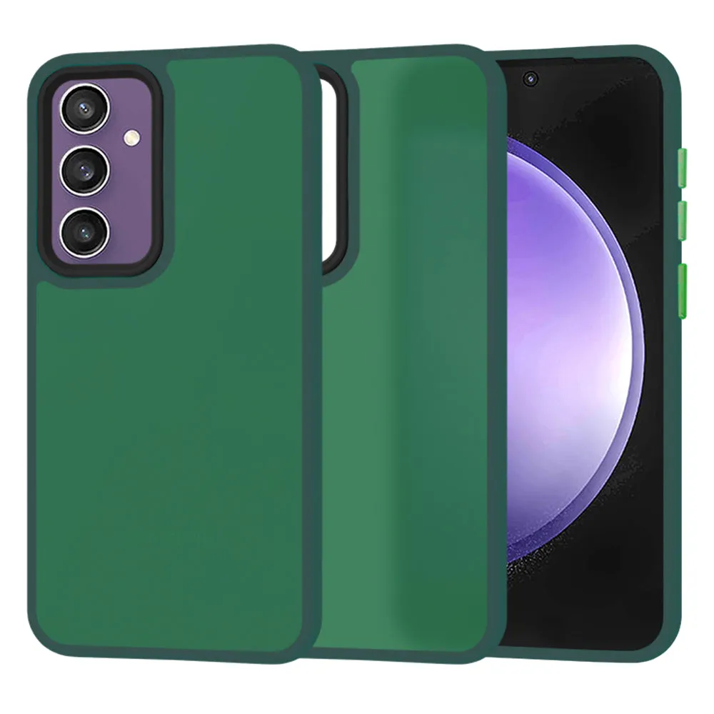 Custodia per Samsung Galaxy S23 FE S711, Techsuit, HaloFrost, Verde - immagine 1