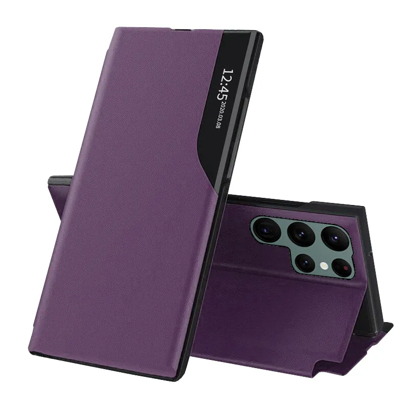 Custodia per Samsung Galaxy S22 Ultra 5G S908, Techsuit, eFold, Viola - immagine 1