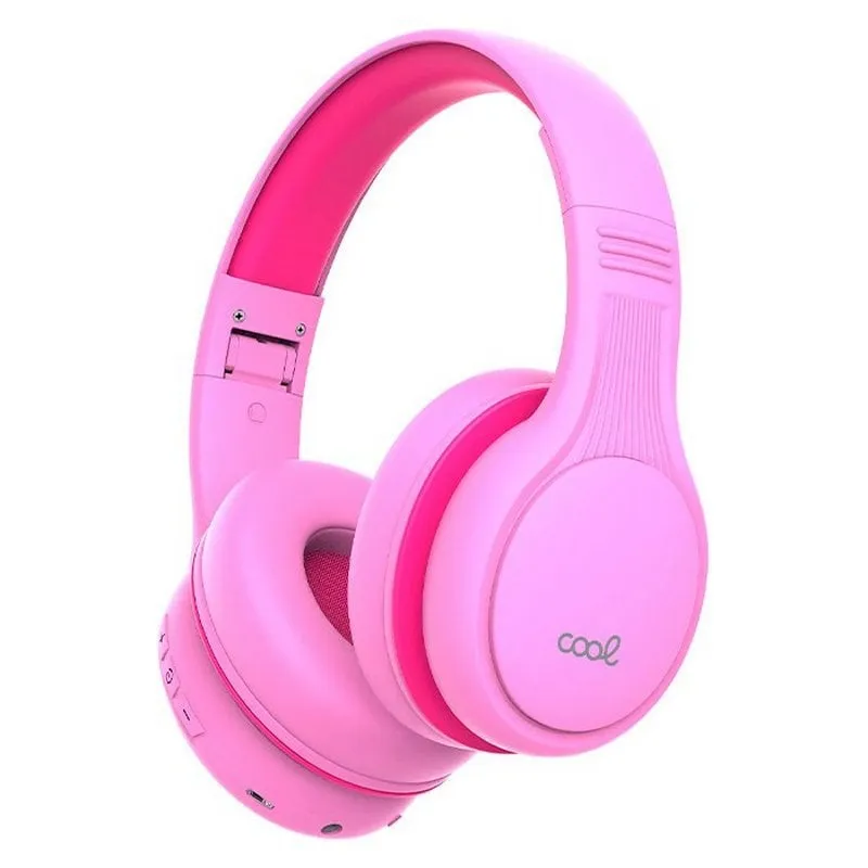 Cuffie Bluetooth per bambini Cool Kids con limitatore di volume rosa - immagine 1