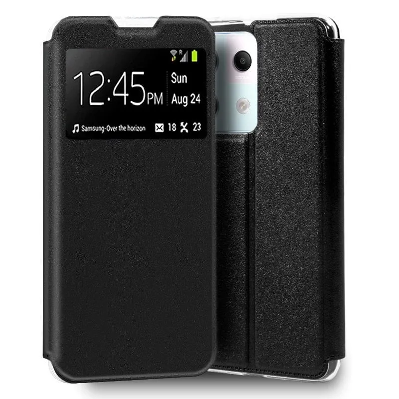Custodia a libro nera semplice e alla moda per Xiaomi Redmi Note 13 Pro 5G/POCO X6 5G - immagine 1