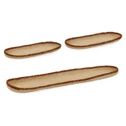 Centro tavola Fibra naturale Set 3 pz TUY Naturale e Marrone 0187130 - immagine 1