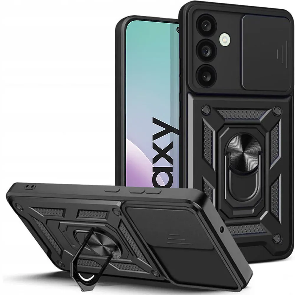 Custodia per Samsung Galaxy M56 M566, Techsuit, CamShield, Nera - immagine 1