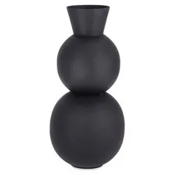 Vaso metallo (15x32,5cm) bottiglia RIDHI Nero 0185320 - immagine 1