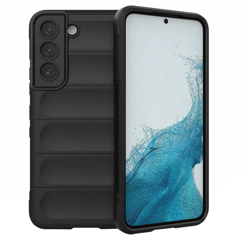 Custodia per Samsung Galaxy S22 5G S901, Techsuit, Magic Shield, Nera - immagine 1