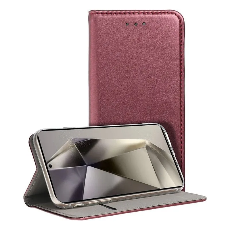 Custodia a libro Flip Cover in Borgogna semplice e fresca per Samsung Galaxy S24 Ultra - immagine 1