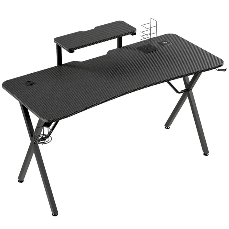 Tavolo da gioco Tempest Haven 140x60 cm RGB Nero - immagine 1