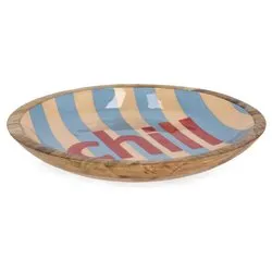 Centro tavola Legno (38x6,5cm) Righe CHILL Azzurro 0551036 - immagine 1