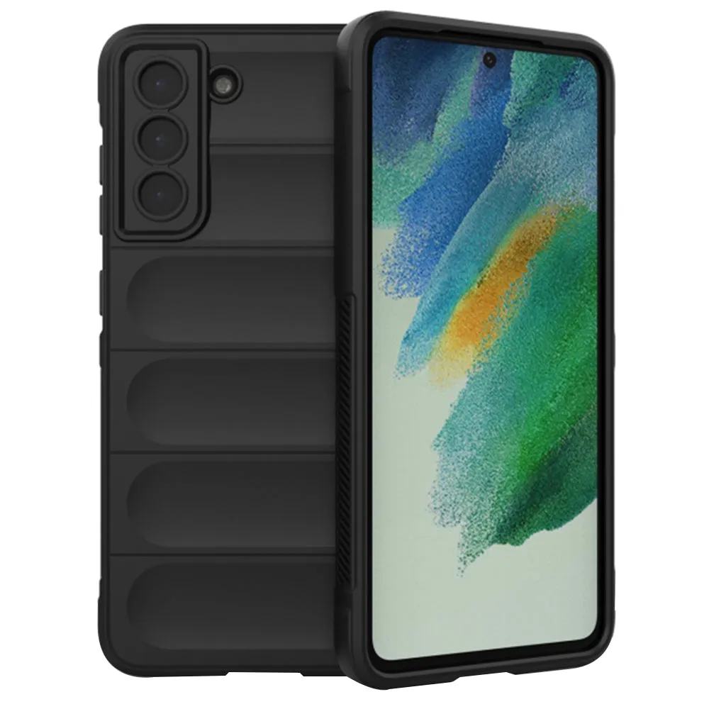 Custodia per Samsung Galaxy S21 FE 5G G990, Techsuit, Magic Shield, Nera - immagine 1