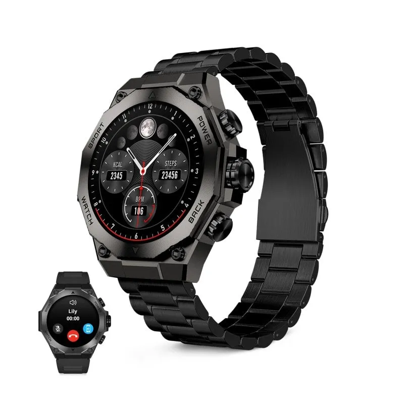 Ksix Titanium Bluetooth 55mm AMOLED Nero Taglia Unica IP67 SpO2 Cardiofrequenzimetro Sonno 5gg - immagine 1