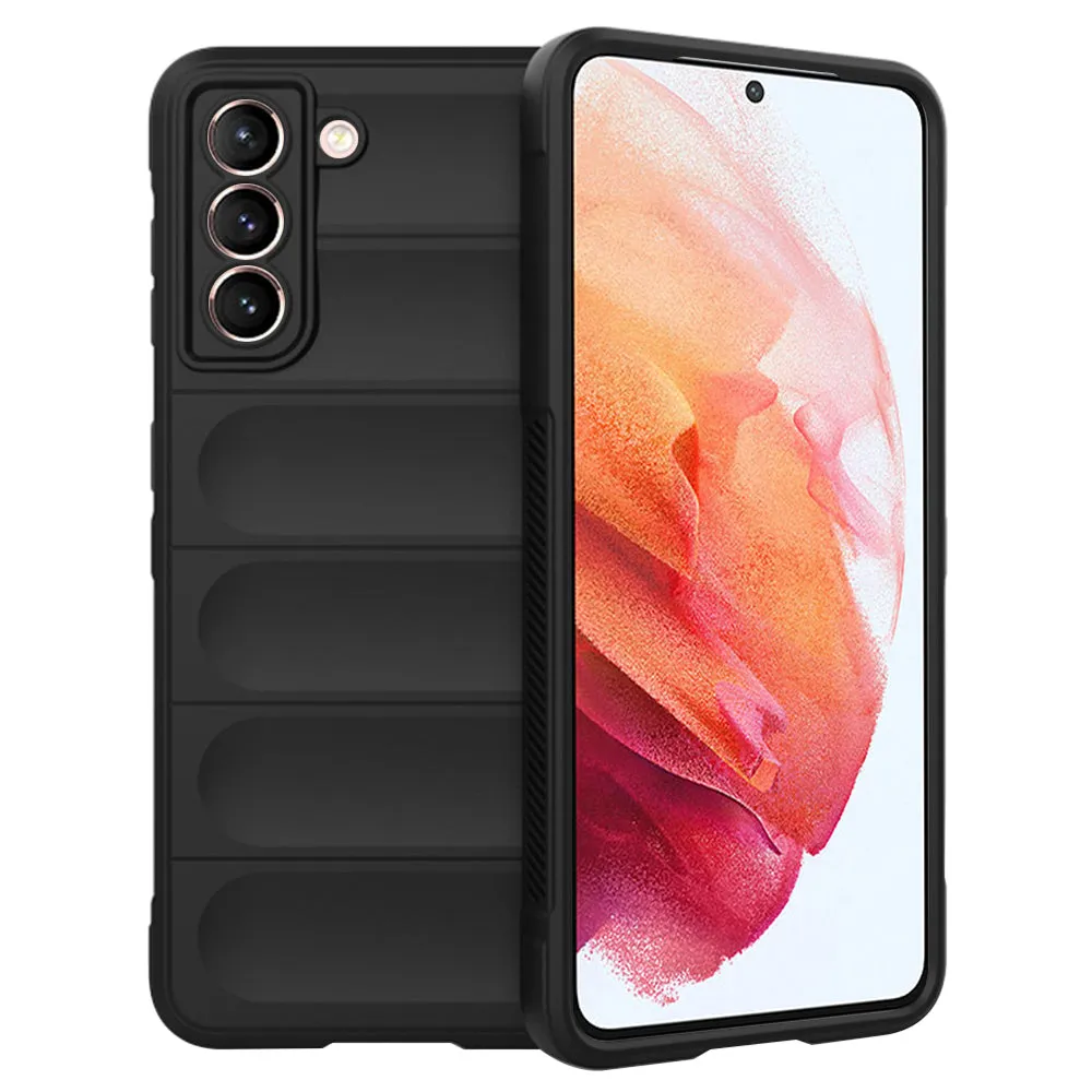 Custodia per Samsung Galaxy S21 5G G991, Techsuit, Magic Shield, Nera - immagine 1