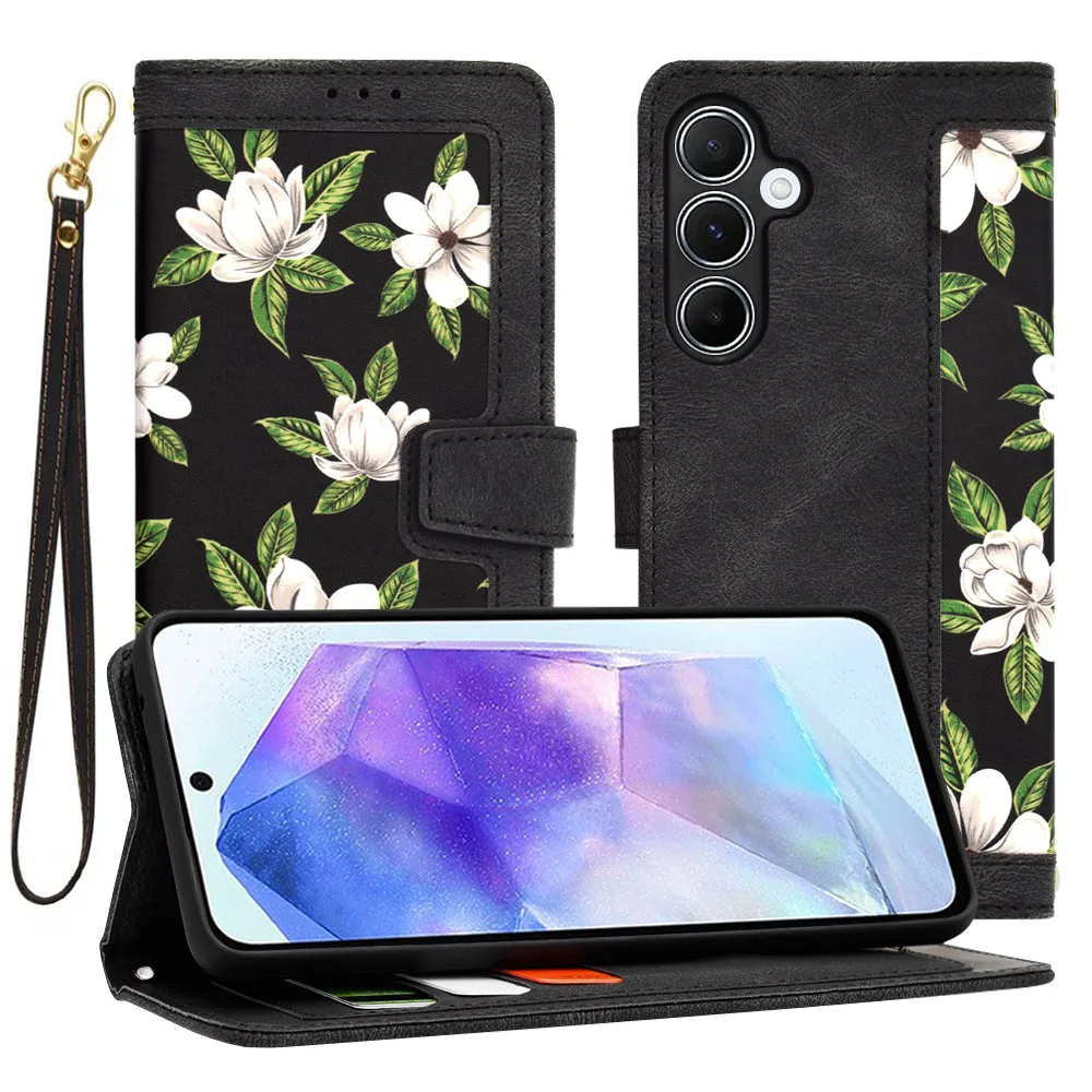 Custodia per Samsung Galaxy A55 5G A556, Techsuit, FlipCraft, Nera - immagine 1