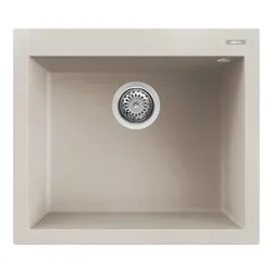 Lavello 1 vasca (57x50cm) QUADRA 105 Bianco soft Opaco LGQ10539 - immagine 1
