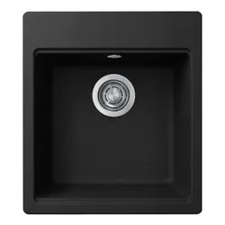 Lavello 1 vasca (45x51cm) TIME 102 Nero Opaco LG210240 - immagine 1