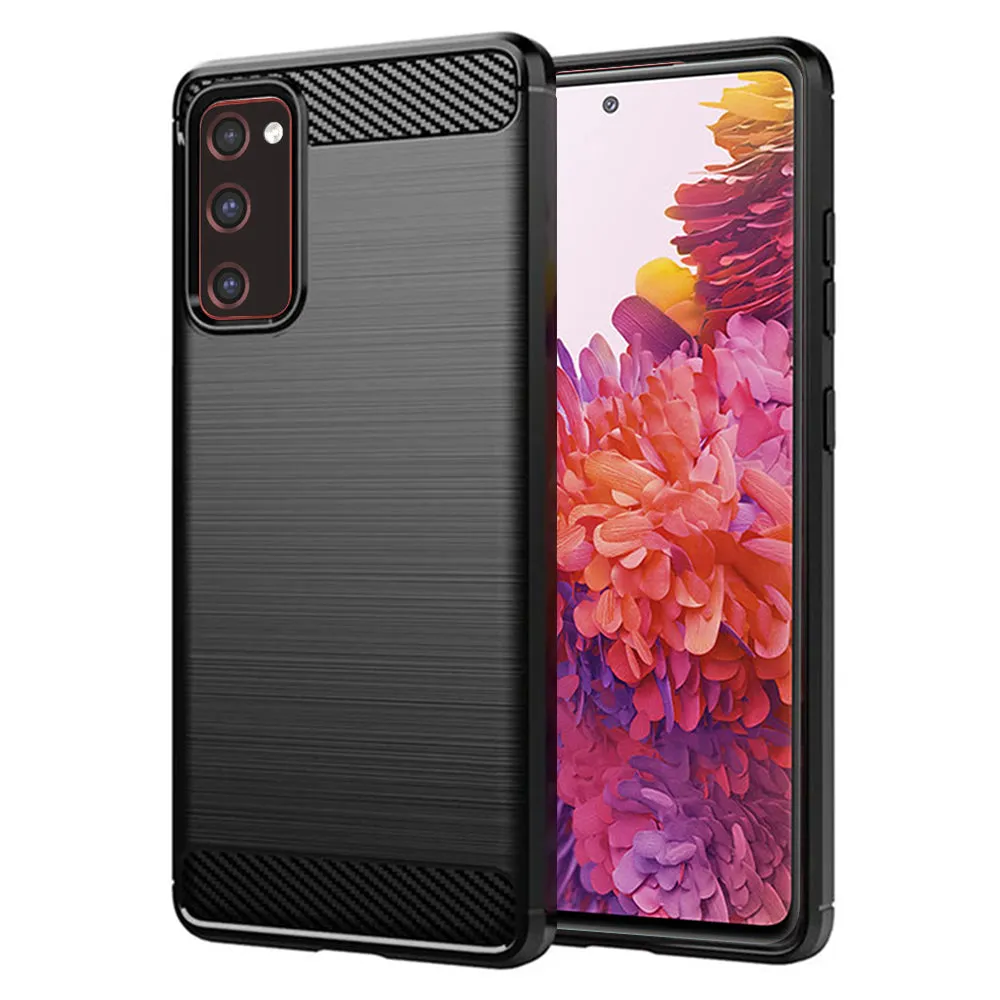Custodia per Samsung Galaxy S20 FE 2022 G781 / S20 FE 5G G781 / S20 FE G780, Techsuit, Carbonio, Nera - immagine 1
