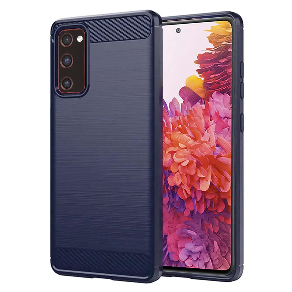 Custodia per Samsung Galaxy S20 FE 2022 G781 / S20 FE 5G G781 / S20 FE G780, Techsuit, Carbonio, Blu - immagine 1