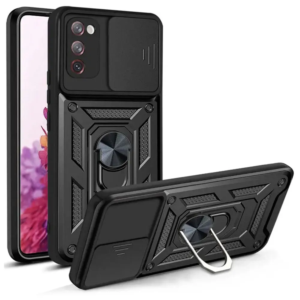 Custodia per Samsung Galaxy S20 FE 2022 G781 / S20 FE 5G G781 / S20 FE G780, Techsuit, CamShield, Nera - immagine 1