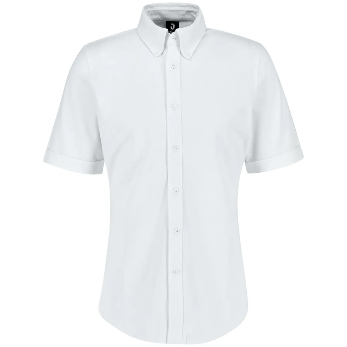 JOBELINE Camicia da uomo Piqué Maniche corte; Taglia S; bianco - immagine 1