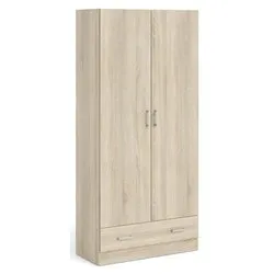 SPACE Armadio 2 Ante battenti, 1 Cassetto Oak (80cm) Mobile KIT - immagine 1