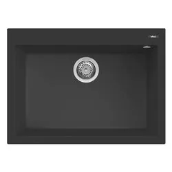 Lavello 1 vasca (70x51cm) QUADRA 120 Nero Opaco LGQ12040 - immagine 1