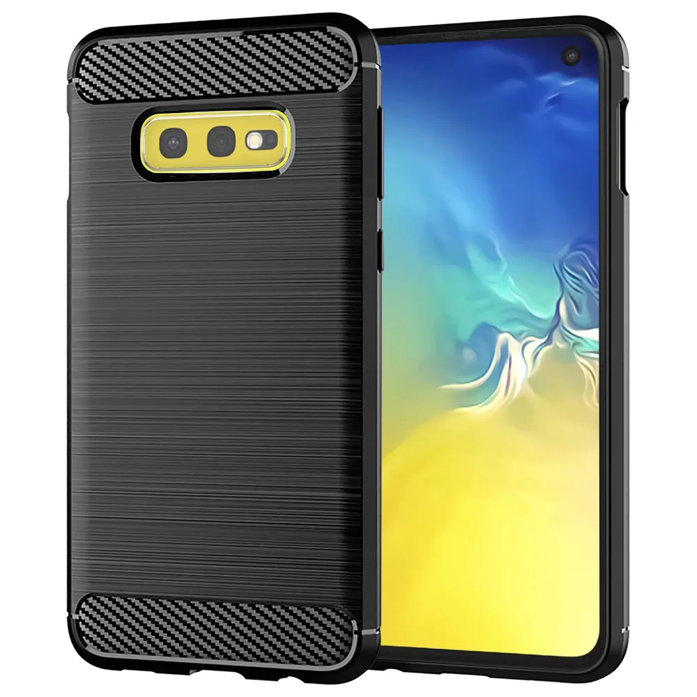 Custodia per Samsung Galaxy S10e G970, Techsuit, Carbonio, Nera - immagine 1