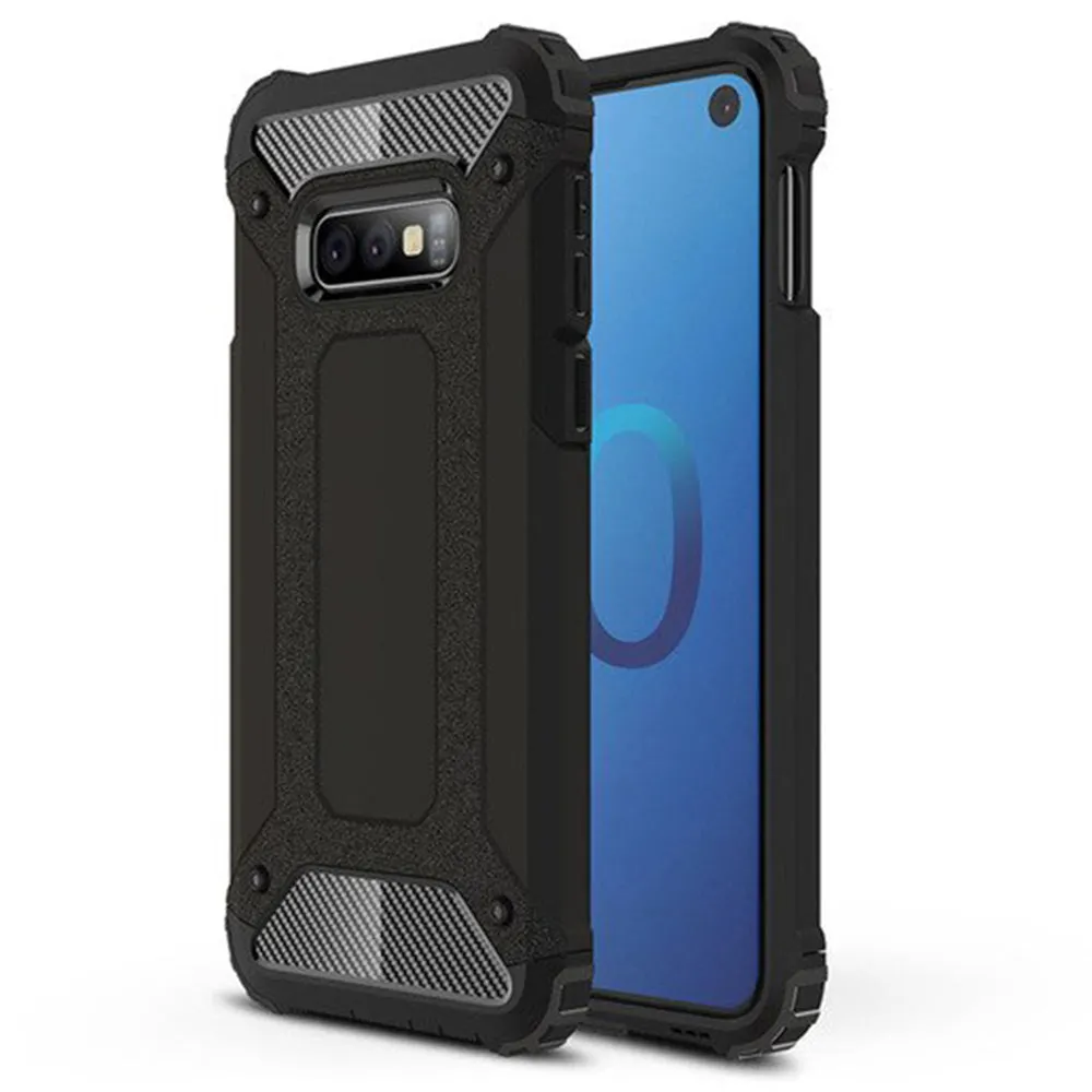 Custodia per Samsung Galaxy S10e G970, Techsuit, Hybrid Armor, Nera - immagine 1