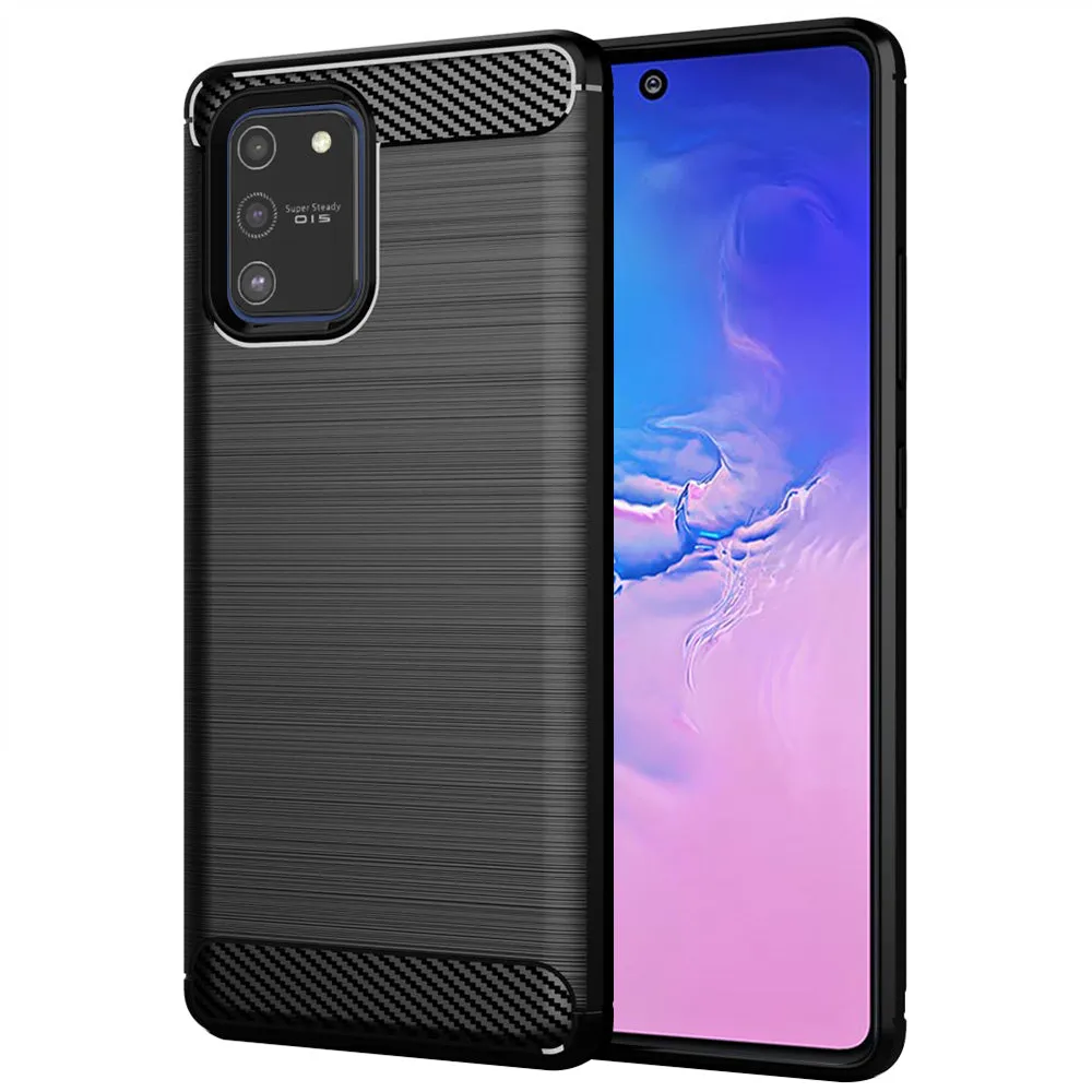 Custodia per Samsung Galaxy S10 Lite G770, Techsuit, Carbonio, Nera - immagine 1
