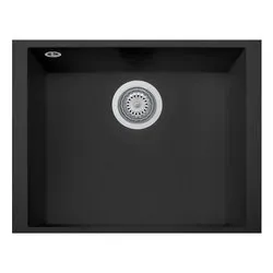 Lavello 1 vasca (56x43,5cm) CUBE Nero Matt Opaco ON5610ST26 - immagine 1