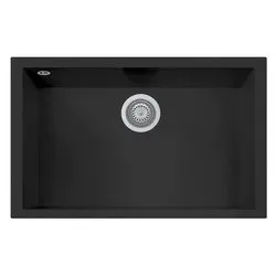 Lavello 1 vasca (76x43,5cm) CUBE Nero Matt Opaco ON7610ST26 - immagine 1