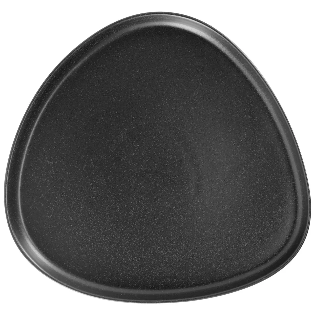 6x VEGA Piatto Masca piano, forma organica, con bordo; 20.7x19.5x2 cm (LxLxH); nero; organica; 6 pz. / Pacco - immagine 1