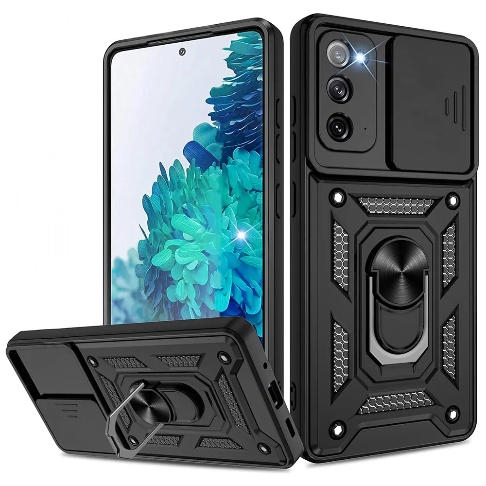 Custodia per Samsung Galaxy Note 20 5G N981 / Note 20 N980, Techsuit, CamShield, Nera - immagine 1
