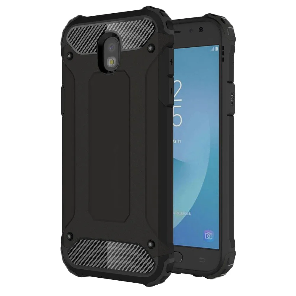 Custodia per Samsung Galaxy J5 (2017) J530, Techsuit, Hybrid Armor, Nera - immagine 1