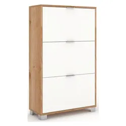QUADRANTE 18 Paia Scarpiera Rovere cadiz e Bianco neve - immagine 1