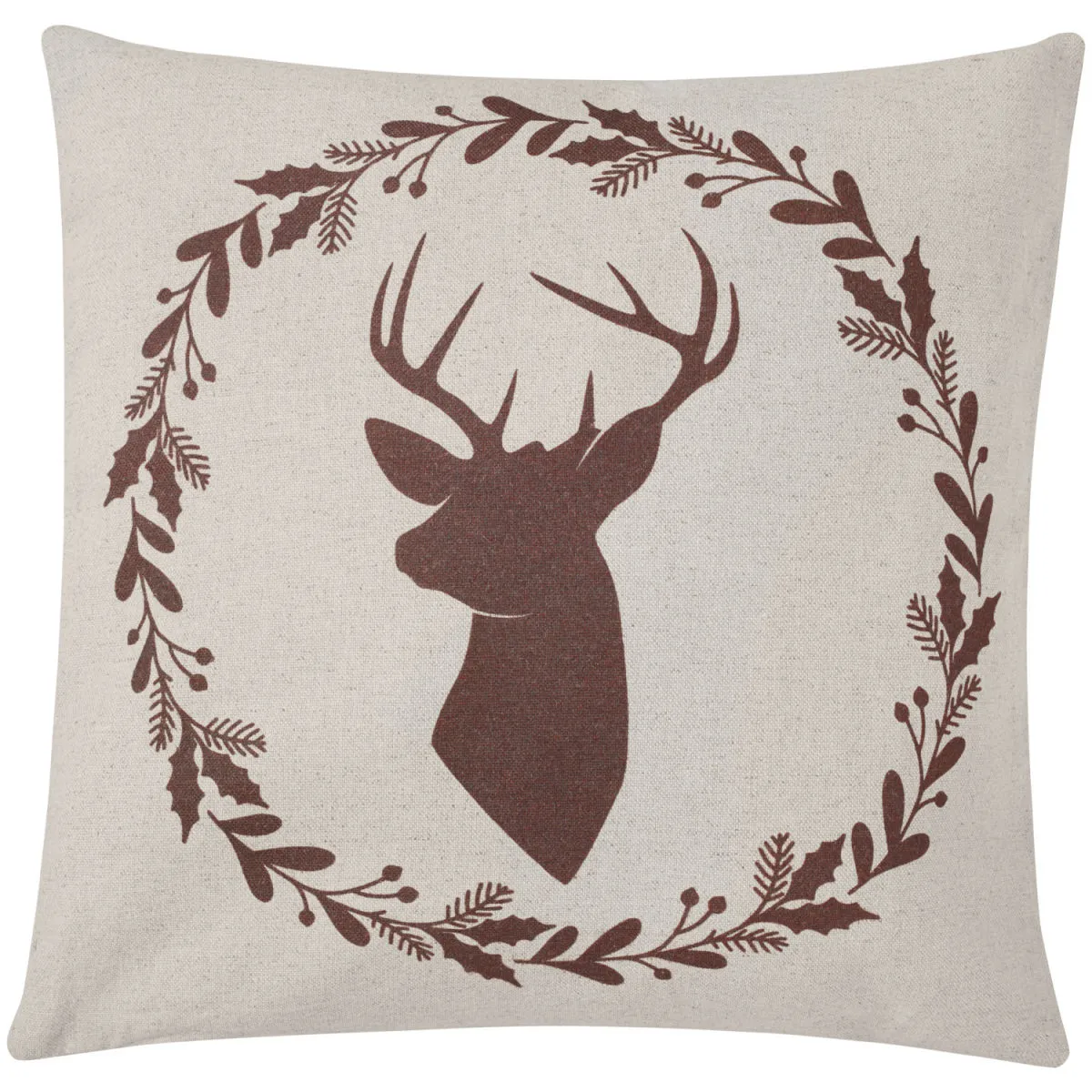 ERWIN M. Federa cuscino Kaprun; 50x50 cm (LxL); beige/marrone scuro - immagine 1