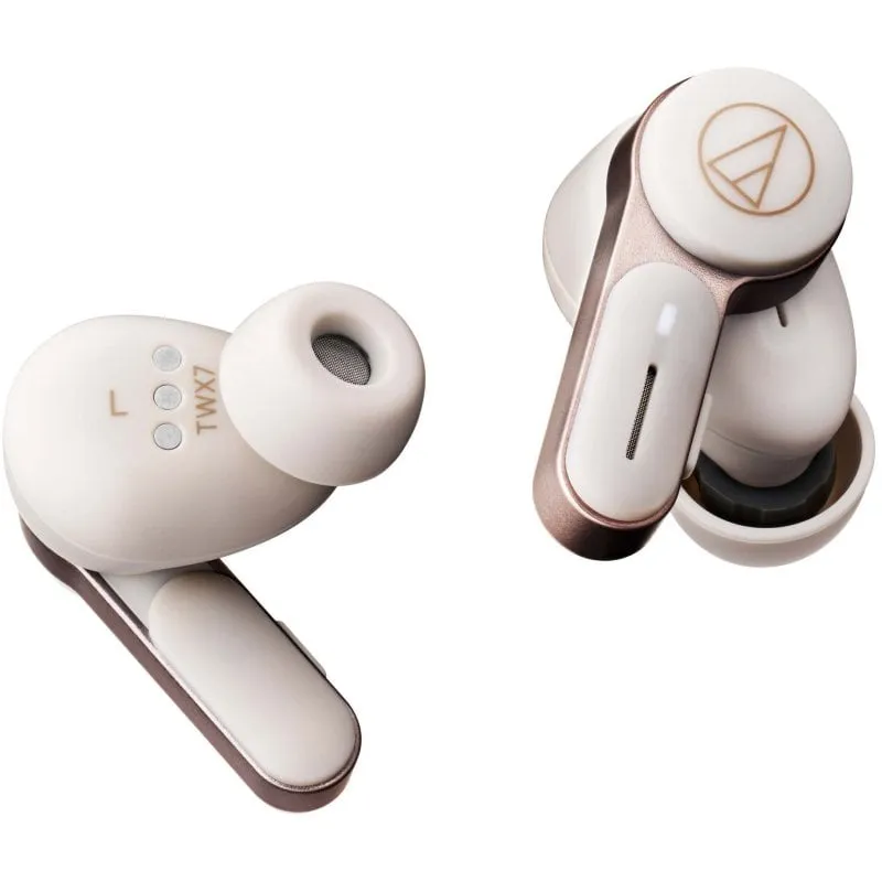Cuffie wireless Audio-Technica ATH-TWX7 con custodia di ricarica bianca - immagine 1